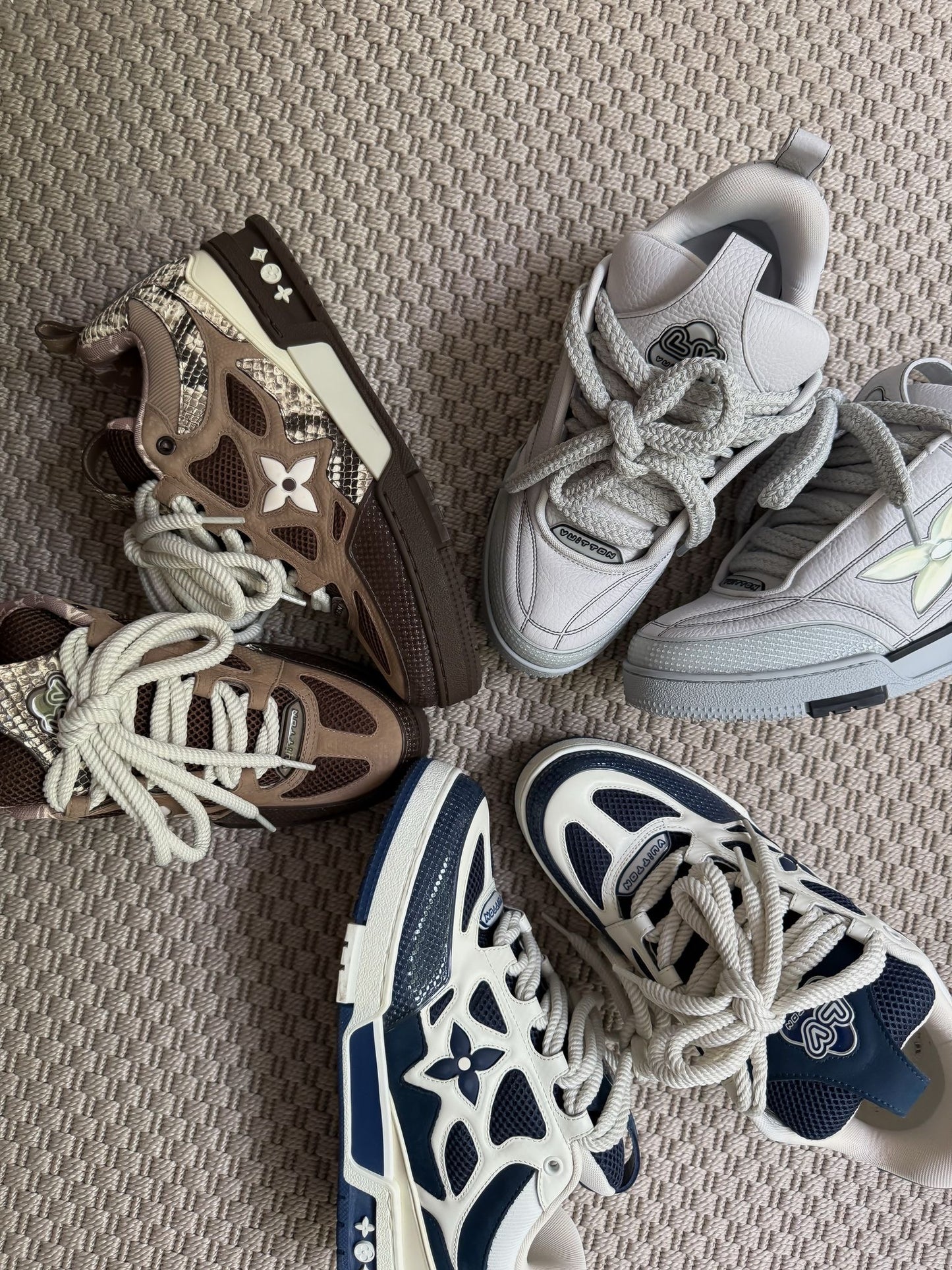 Louis Vuitton Blue White Lv Skate Trainer- UK 7.5