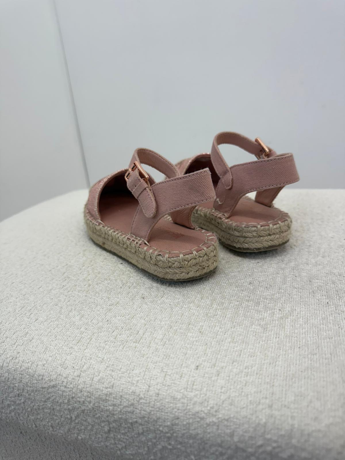 Kids Michael Kors Pink Espadrille Sandals- 11.5