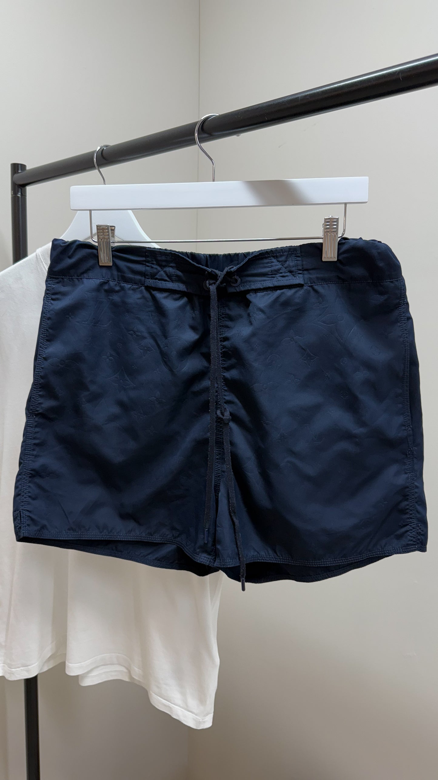 Louis Vuitton Navy Damier Signature Swimshorts - Medium