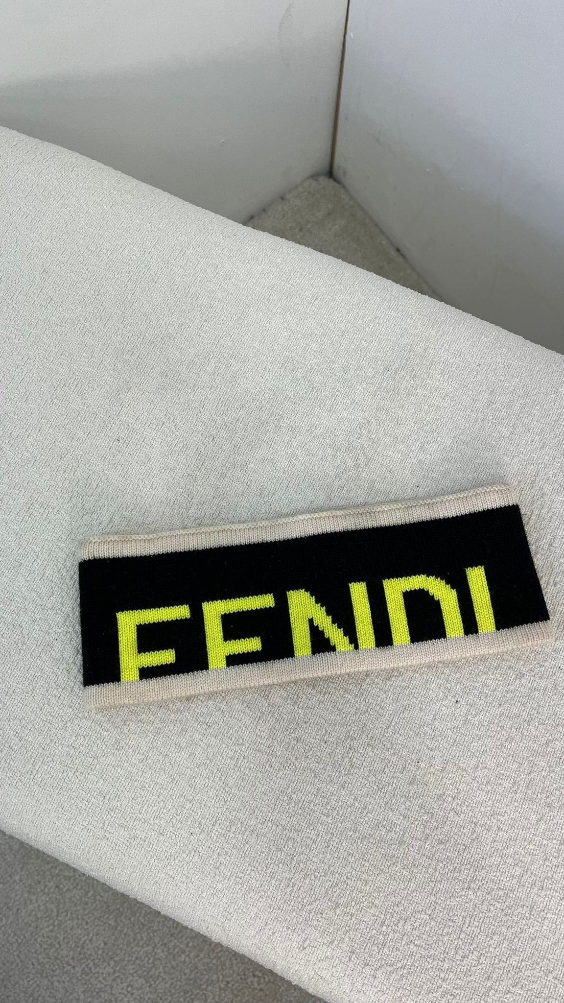 Fendi Black Yellow Head Scalf