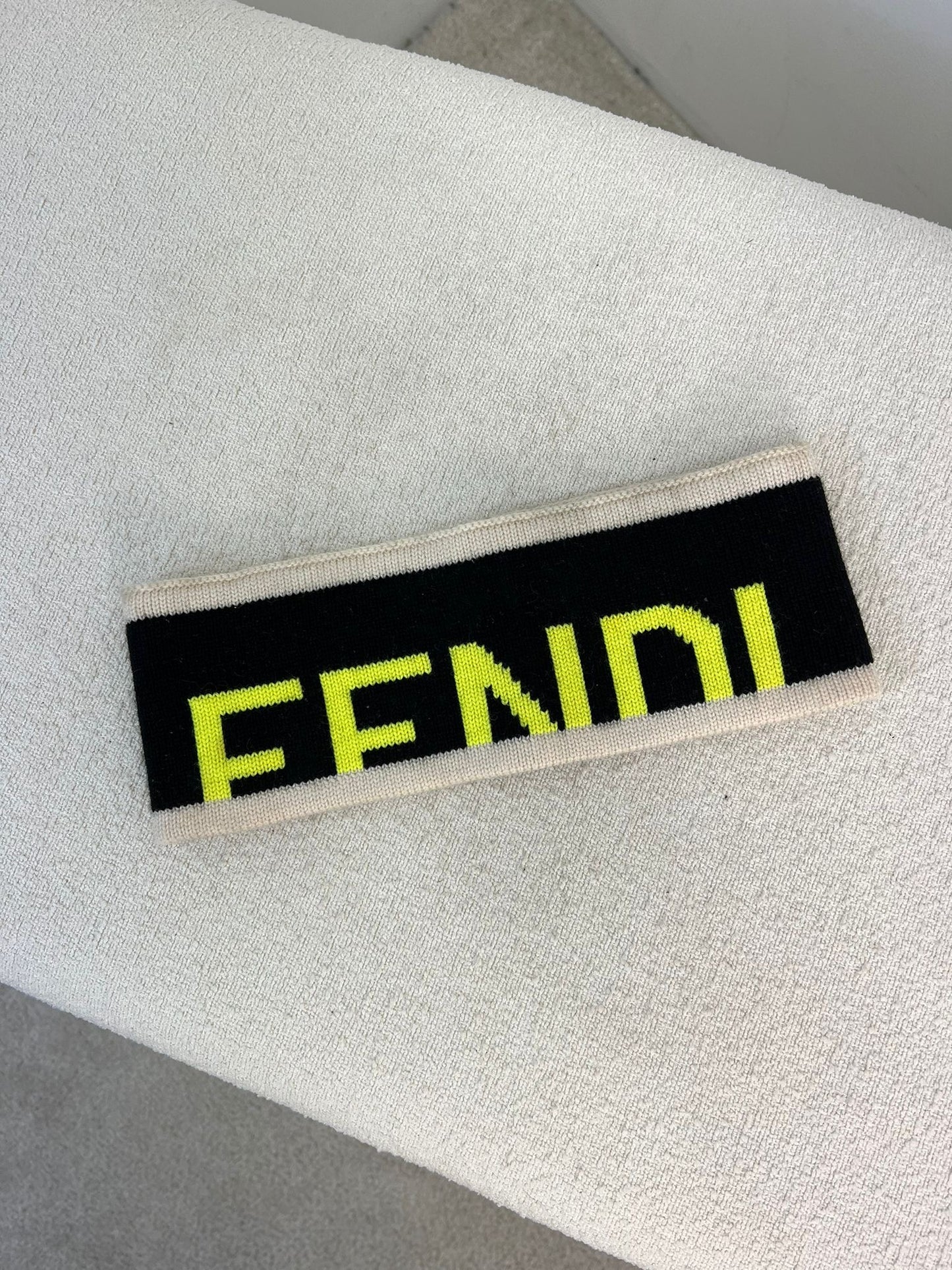 Fendi Black Yellow Head Scalf