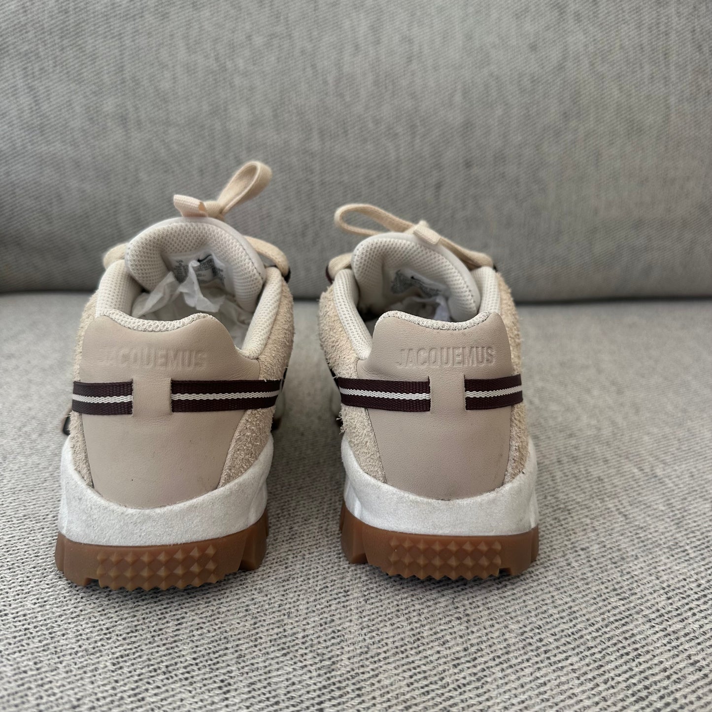 Jacquemus x Nike J Force 1 Low SP Cream Brown Trainers – UK 2.5 / EU 35.5