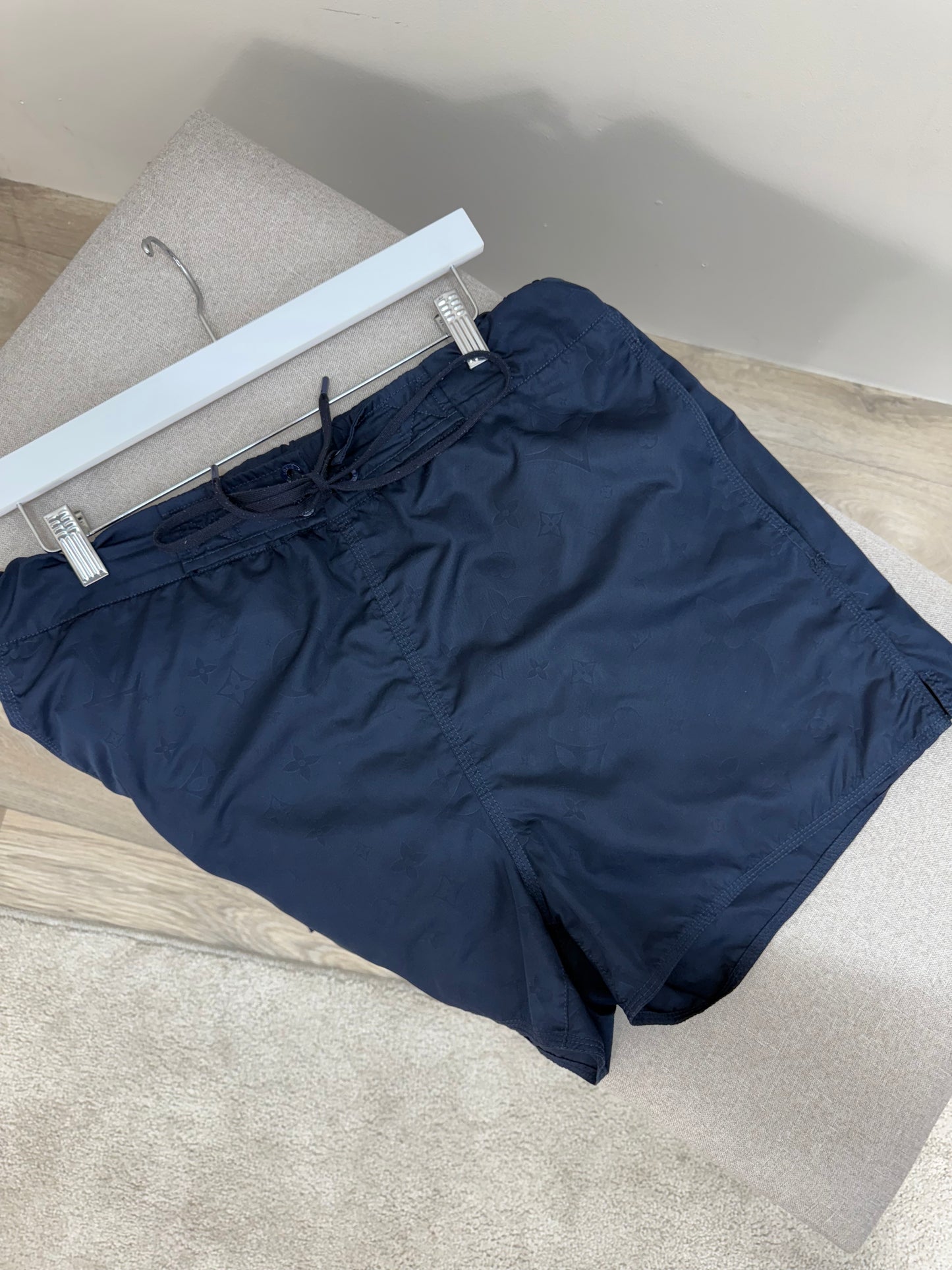 Louis Vuitton Navy Damier Signature Swimshorts - Medium
