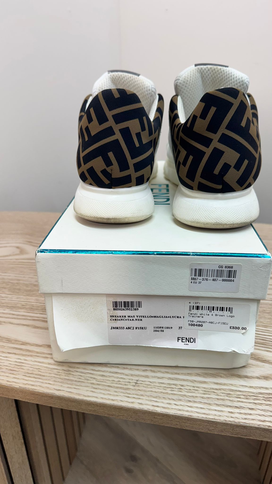 Kids Fendi Kids White FF Trainers – EU 37 / UK 4