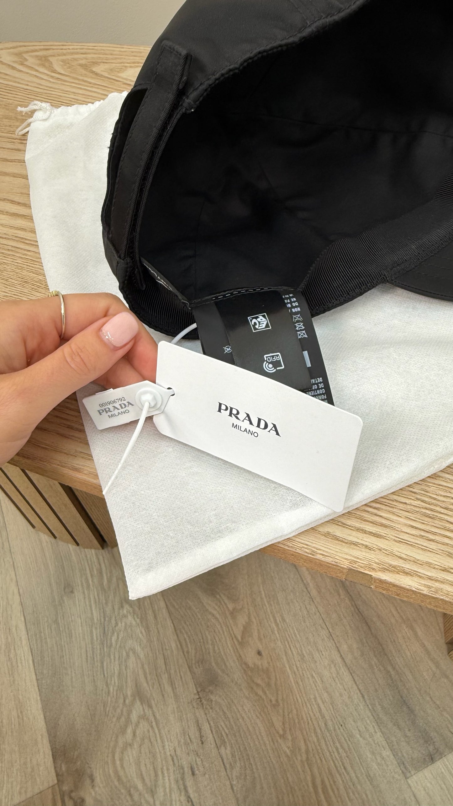 Prada Black Re Nylon Cap- Brand New In Tags