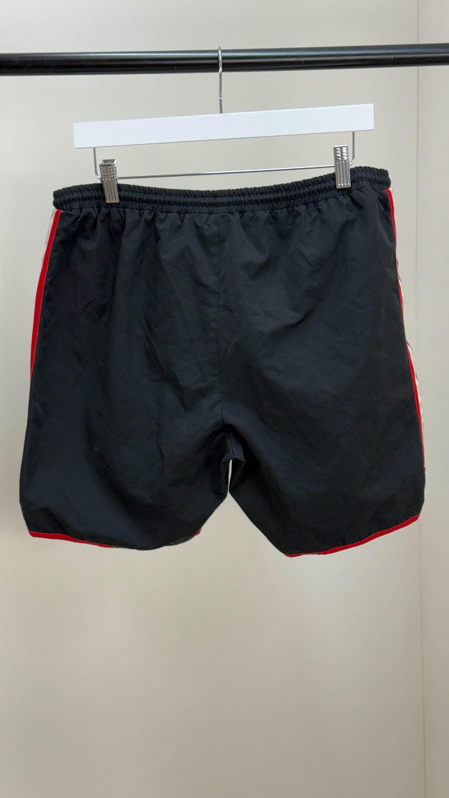 Gucci Black Logo Stripe Swimshorts - 50