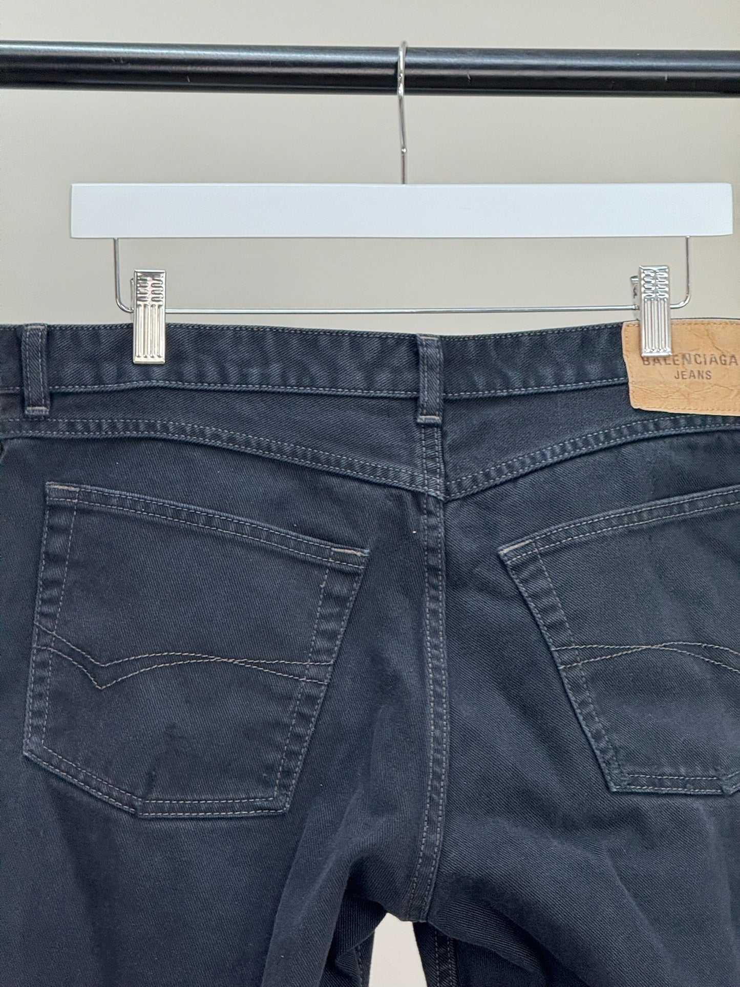 Balenciaga Black logo on back black jeans - 34