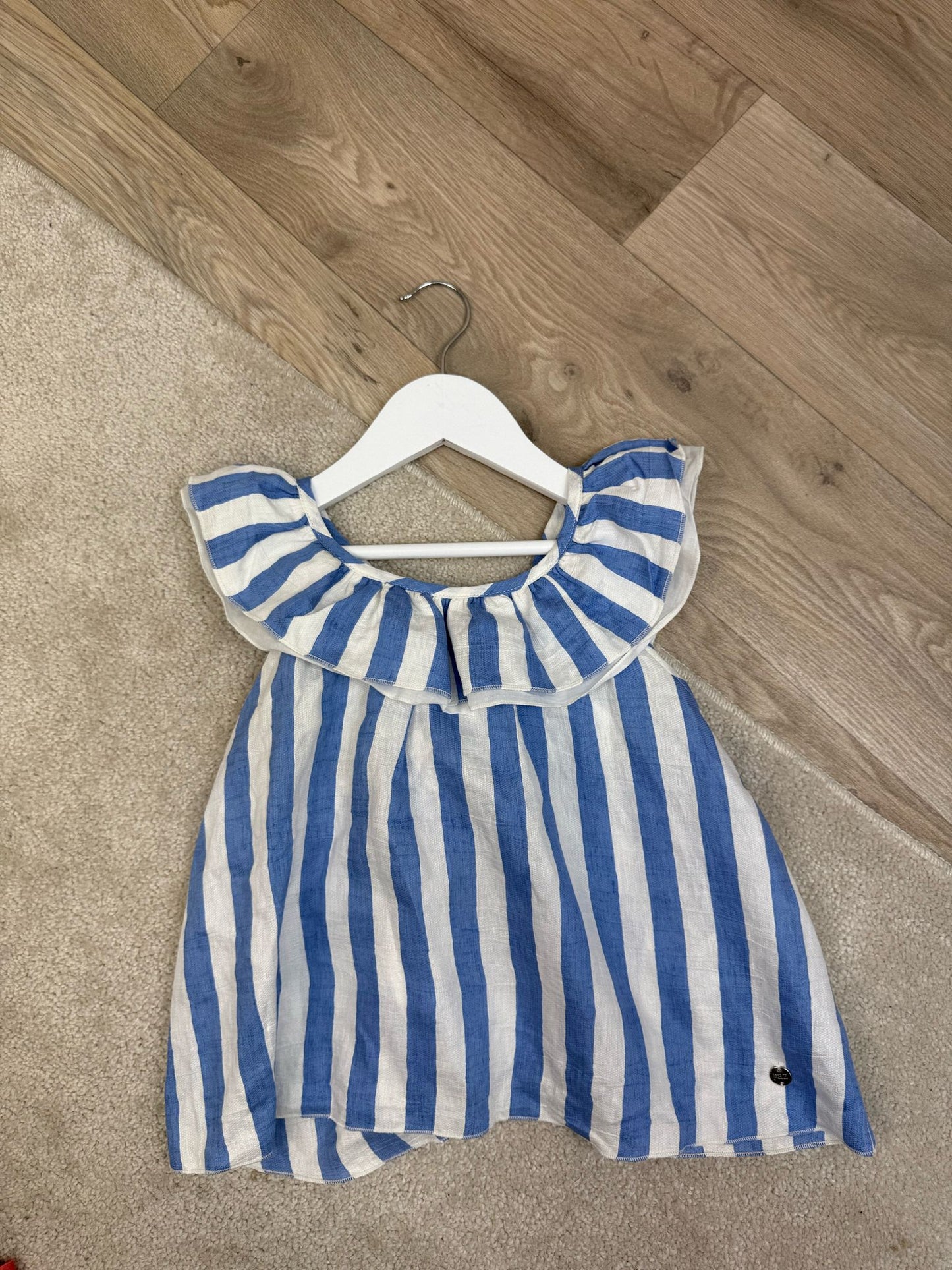 Kids Paz Blue White Stripe Top-Age 6 New In Tags