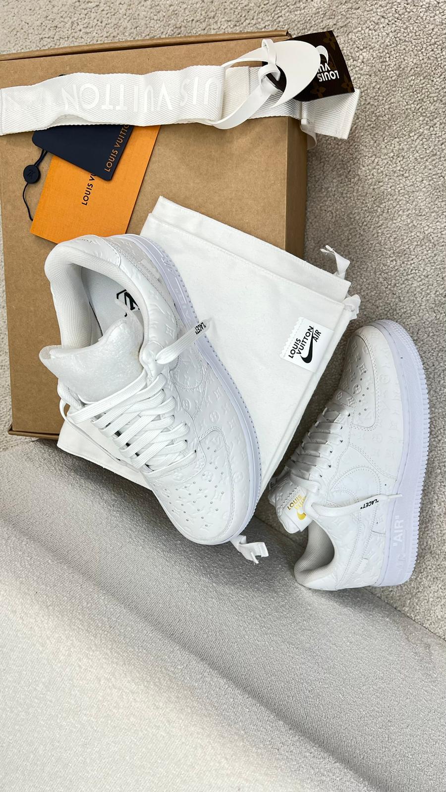 Louis Vuitton And Nike White "Air Force 1" By Virgil Abloh - Brand New In Box US 8/ UK 7.5