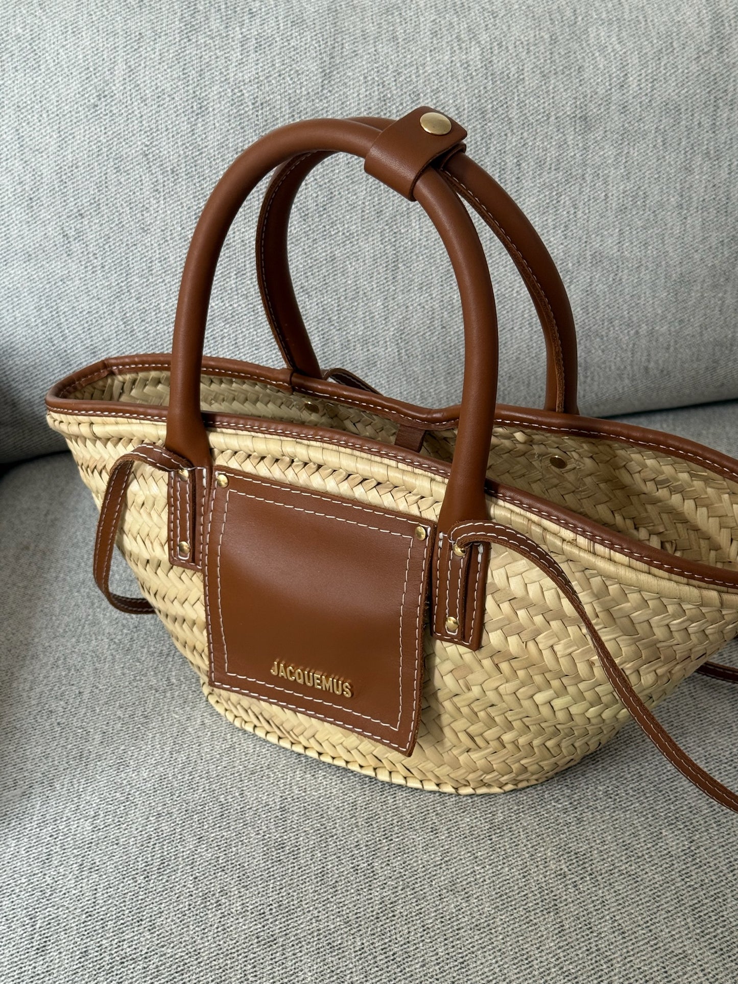Jacquemus Le Panier Soli Logo Detailed Tote Bag