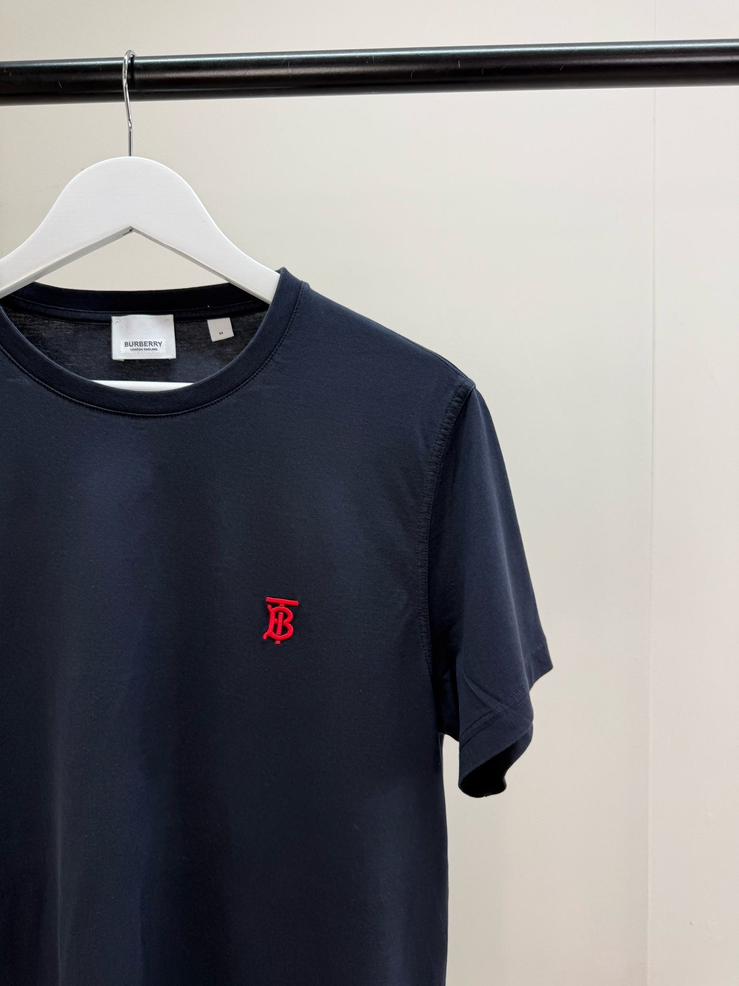 Burberry Navy Red Tb T-Shirt - Medium