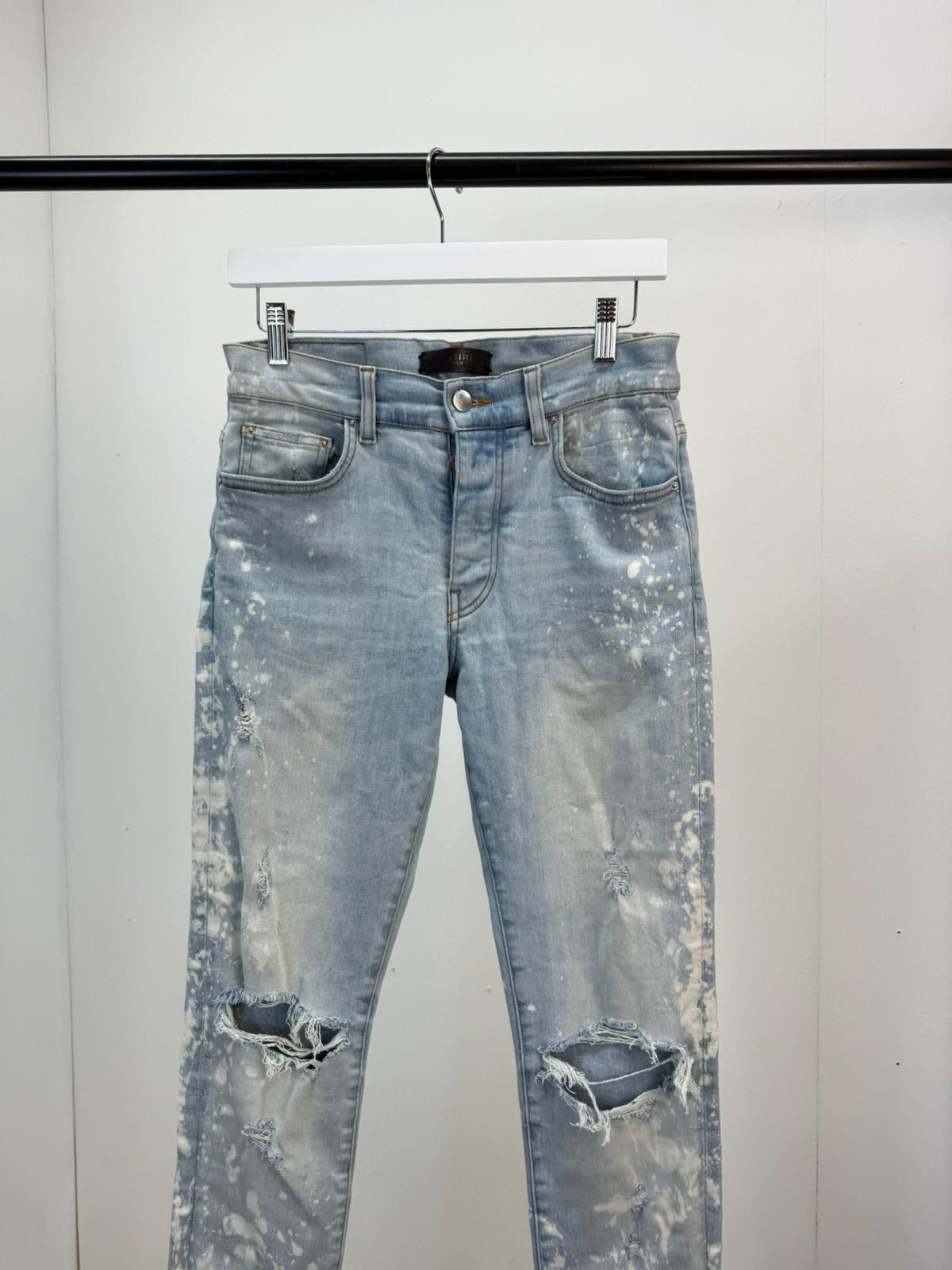 Amiri Light Blue Bleached Jeans -30