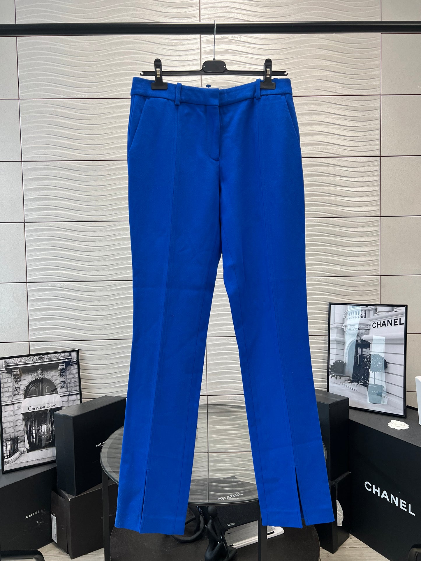 Victoria Beckham Colbolt Front Split Suit Trouser - UK 10