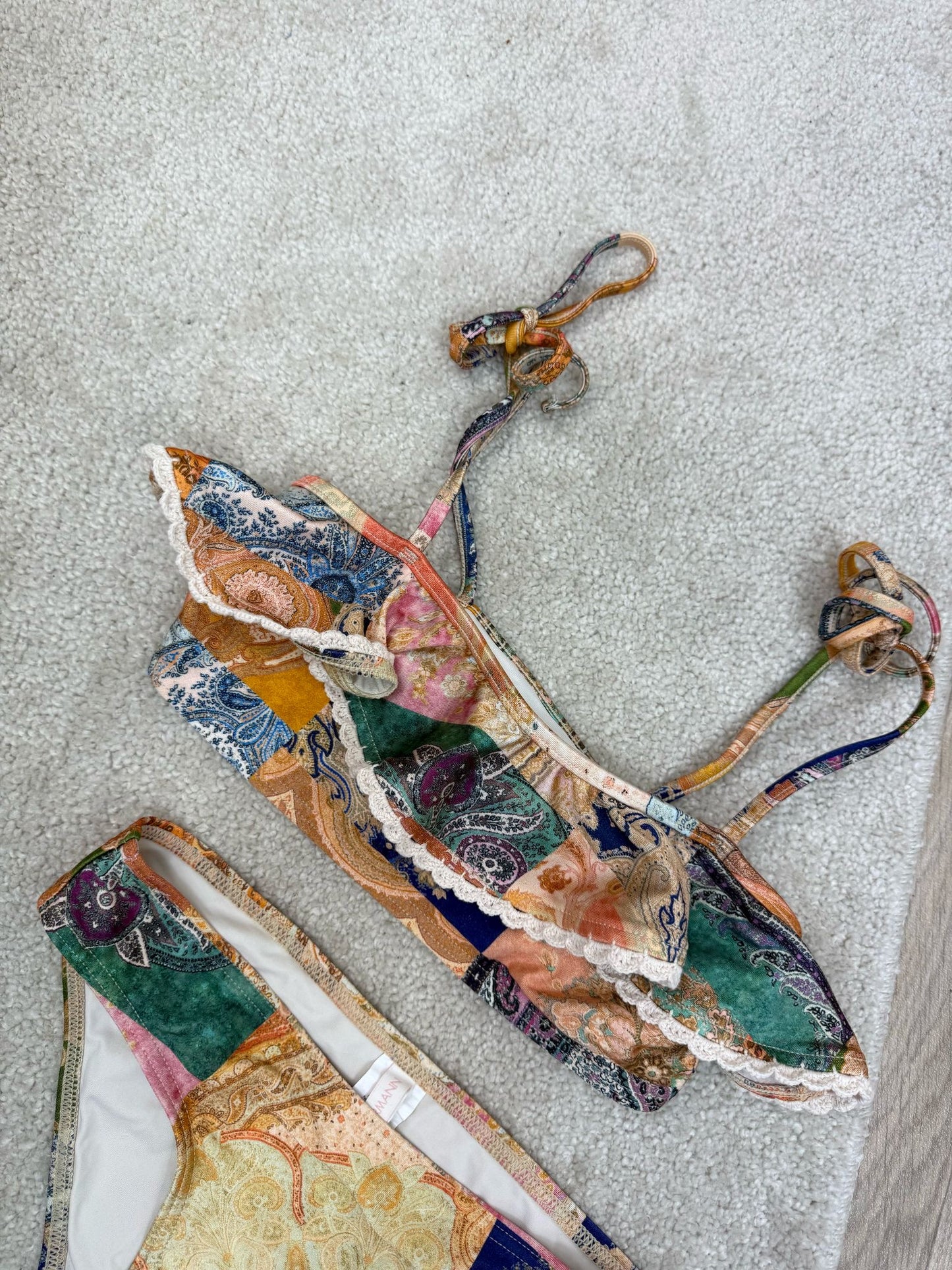 Kids Zimmermann Green Yellow Bikini -Age 8