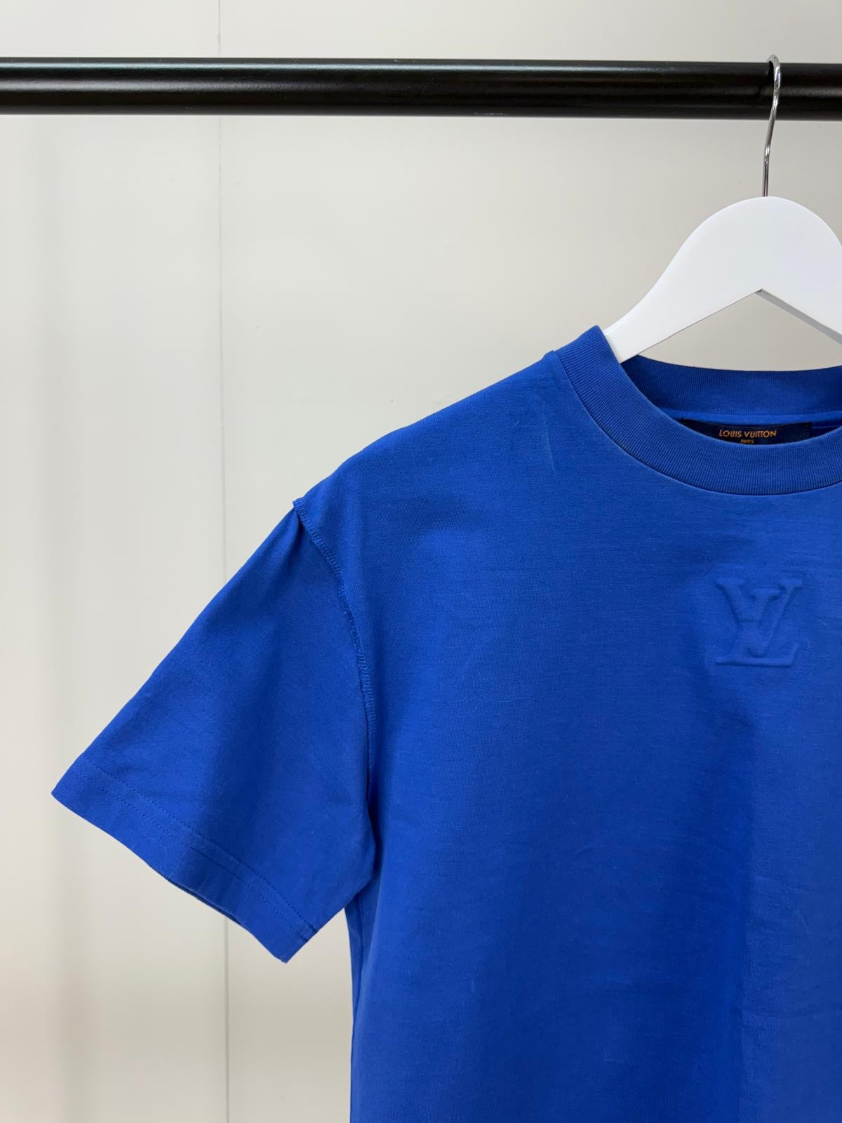Louis Vuitton Blue LV Embossed Logo on Back T-Shirt - XS