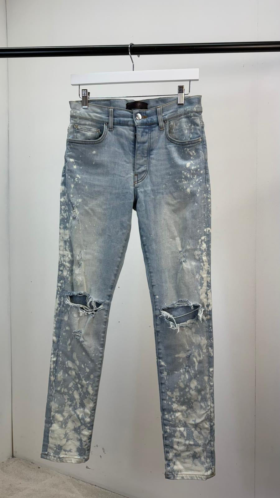 Amiri Light Blue Bleached Jeans -30