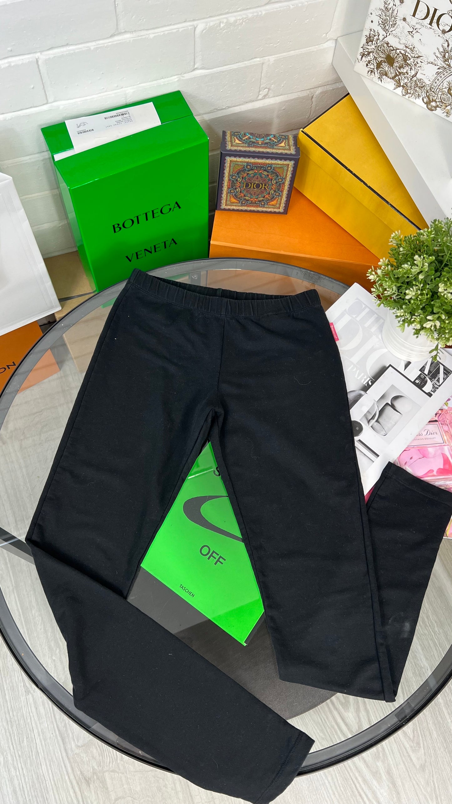Kids Moncler Black Legging With Logo (Age 12)