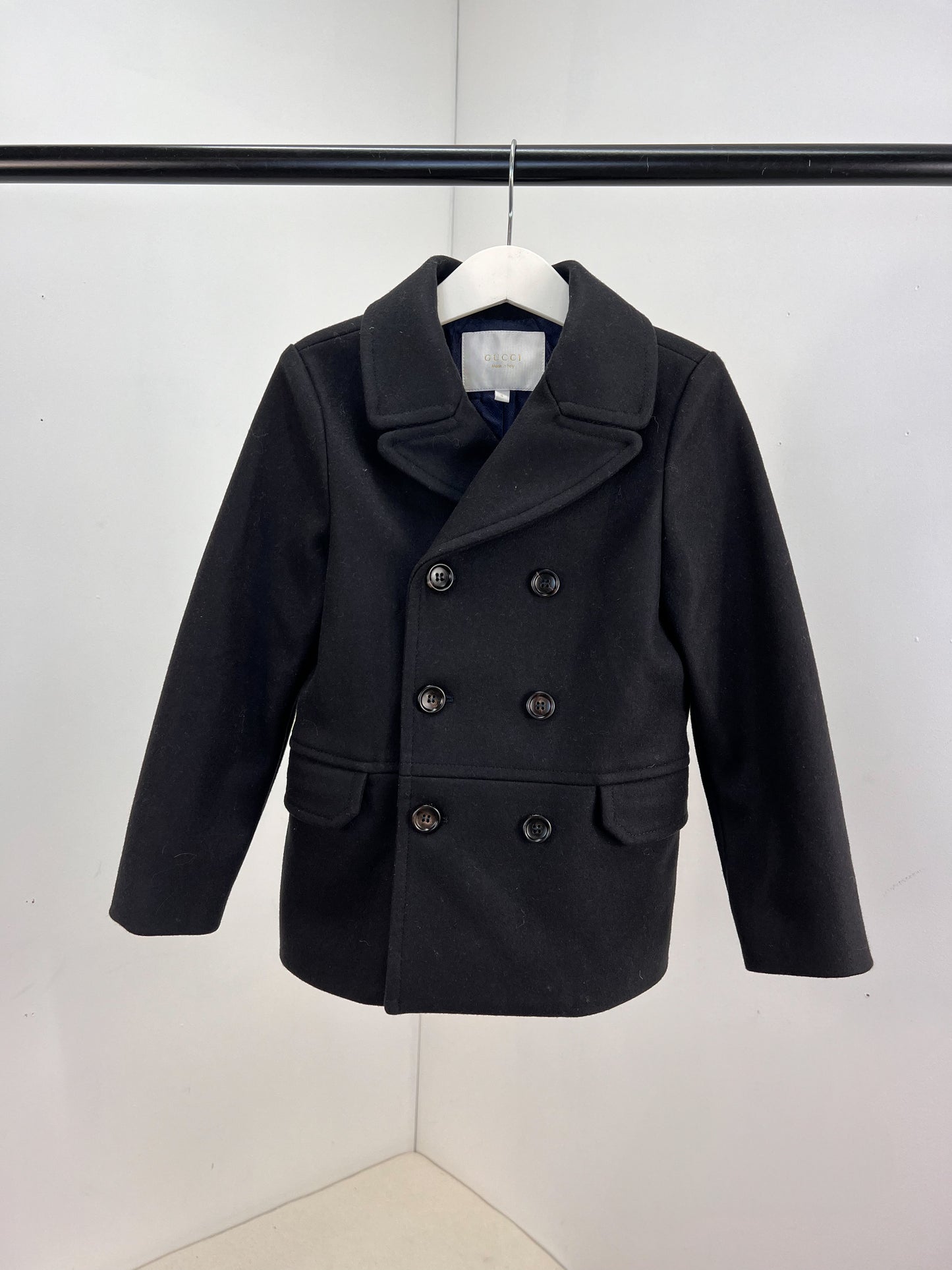 Kids Gucci Black button Up Coat - Age 5