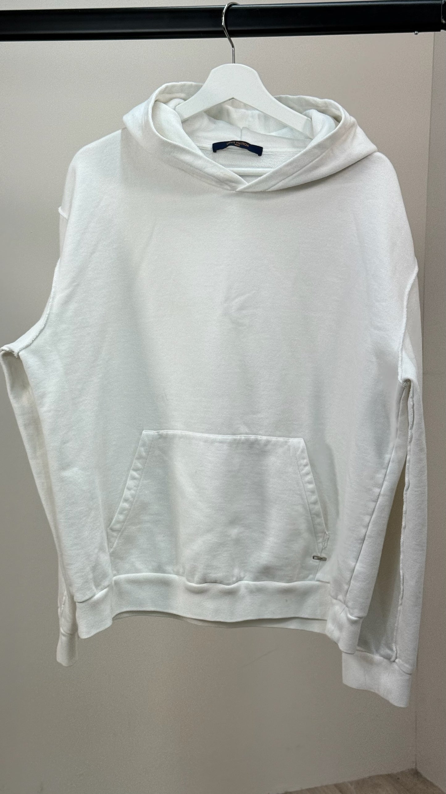 Louis Vuitton White Care Inside Out Hoodie - XXXXL