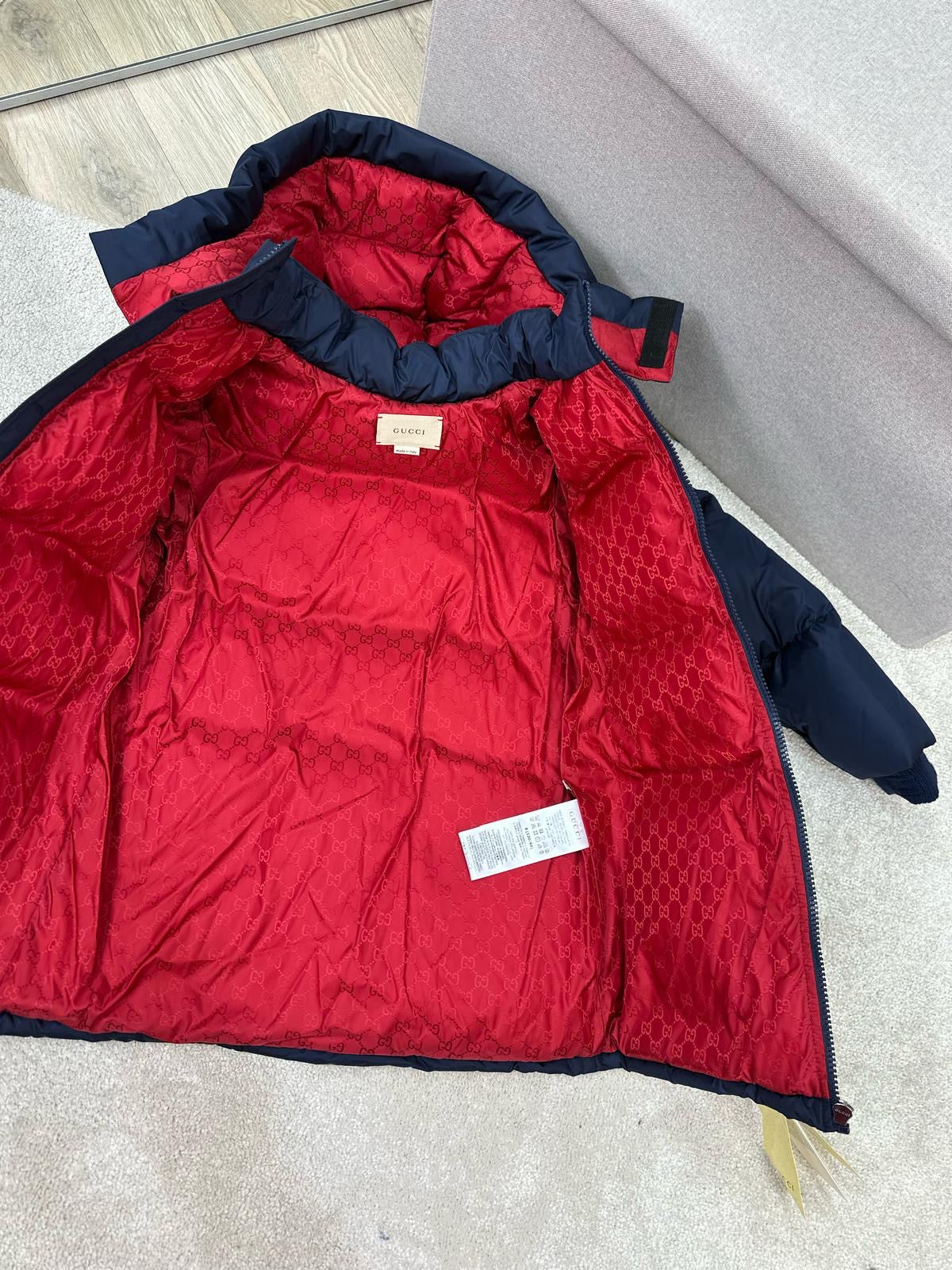 Gucci Navy GG Padded Coat - New in Tags Age 8