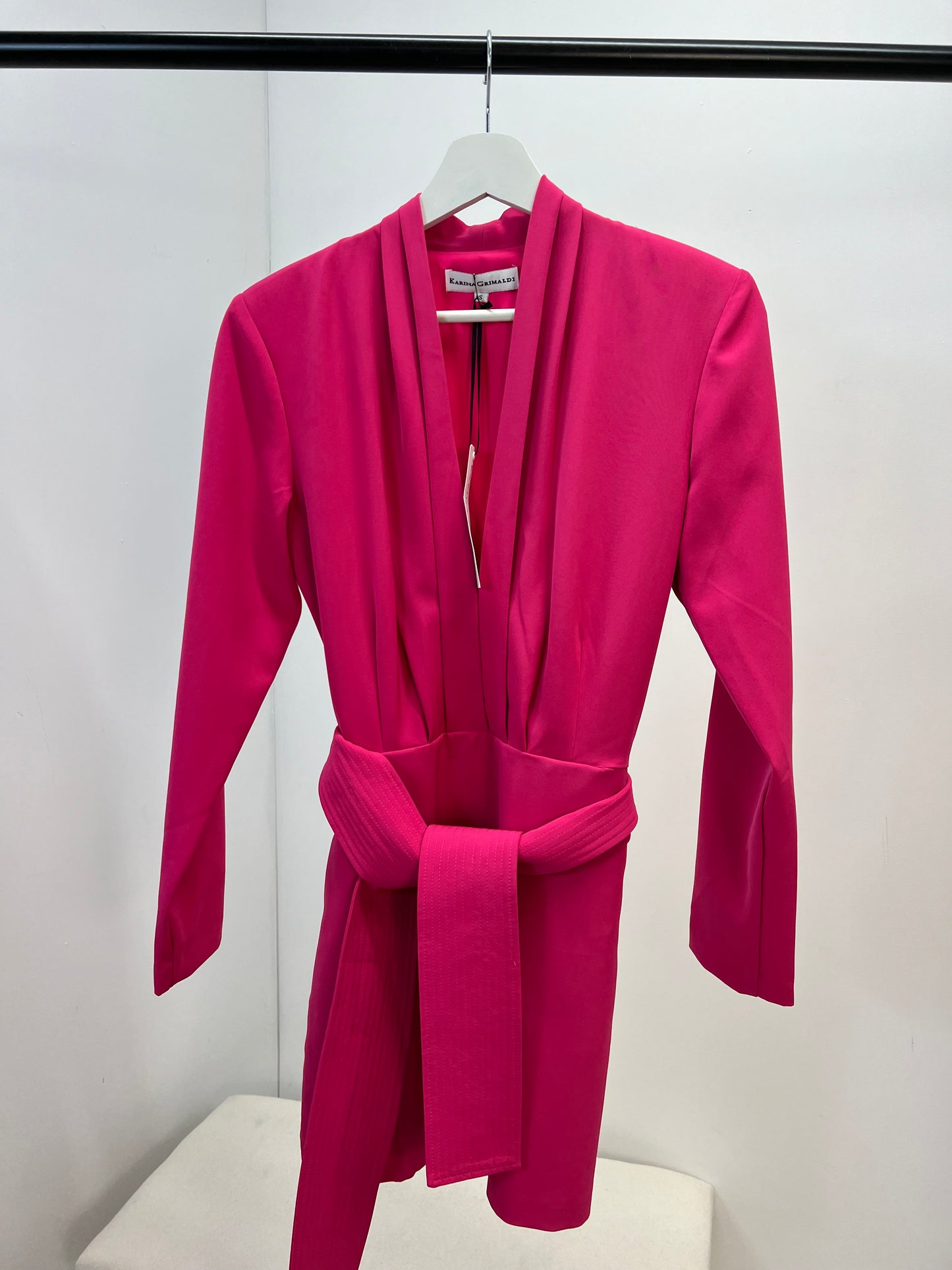 Karina Grimaldi Pink Wrap Around Dress (New In Tags-Small)