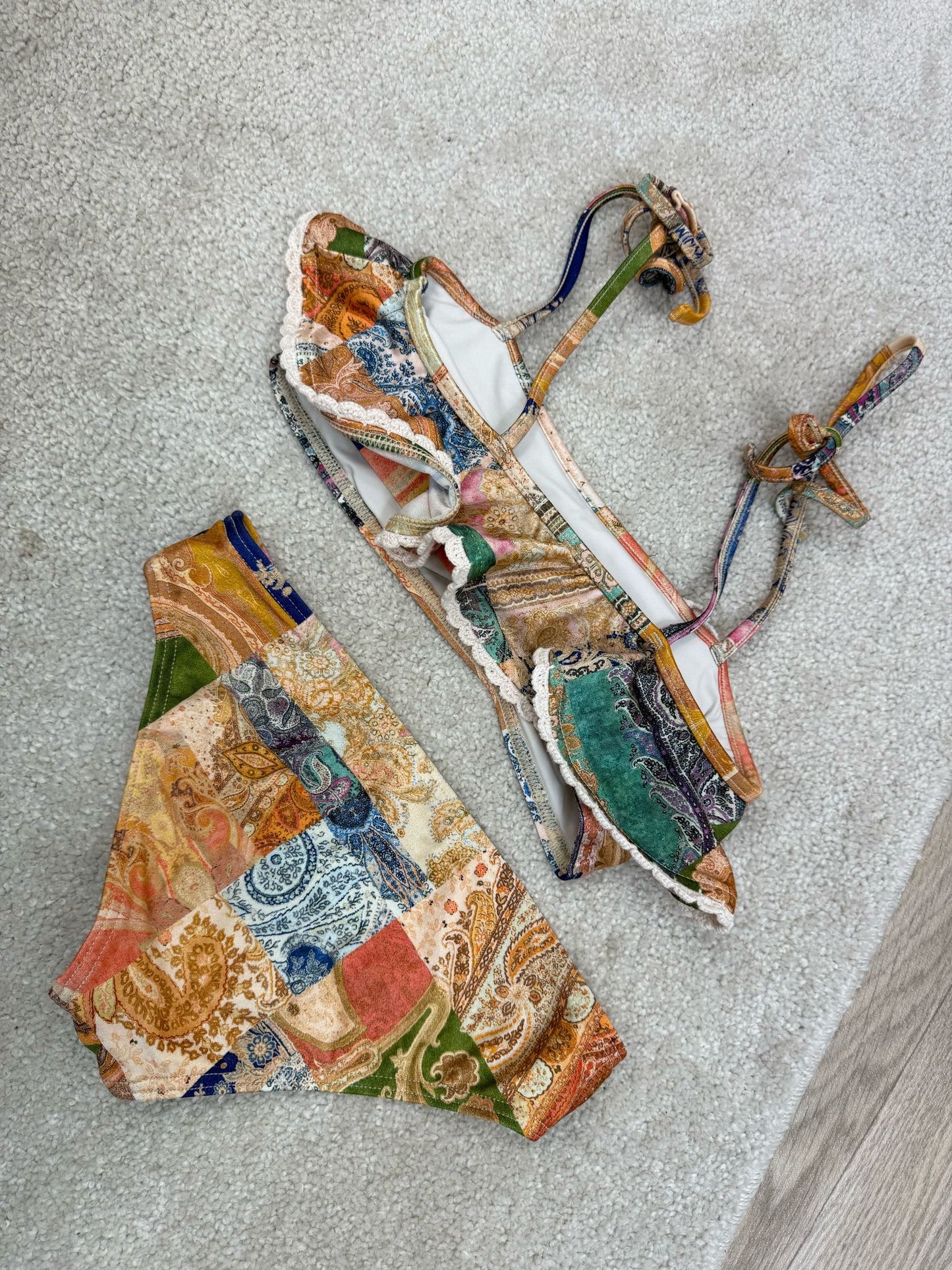 Kids Zimmermann Green Yellow Bikini -Age 8