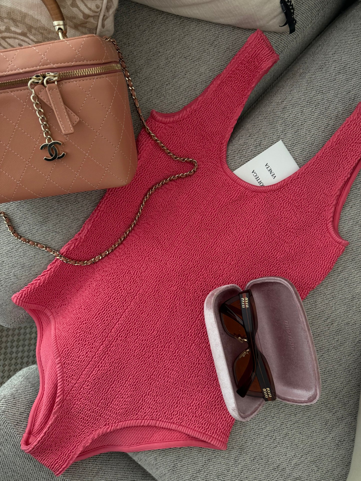 Bottega Veneta Hot Pink Swimsuit , Brand New - UK 8