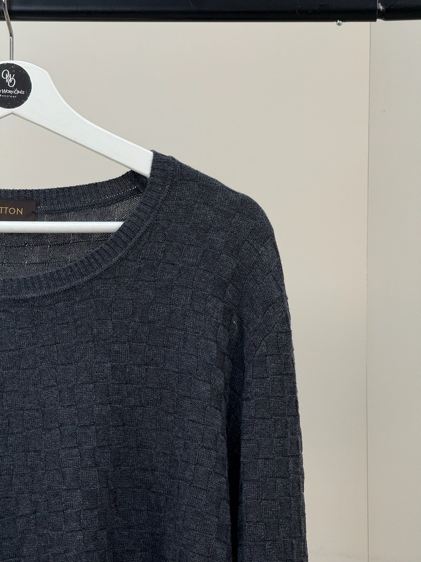 Louis Vuitton Grey Damier Print Jumper - 4XL