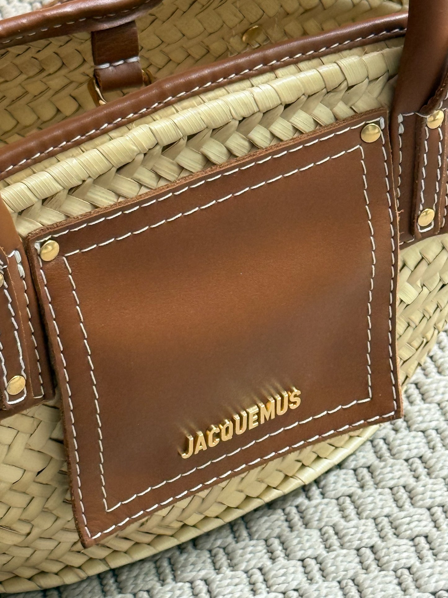 Jacquemus Le Panier Soli Logo Detailed Tote Bag