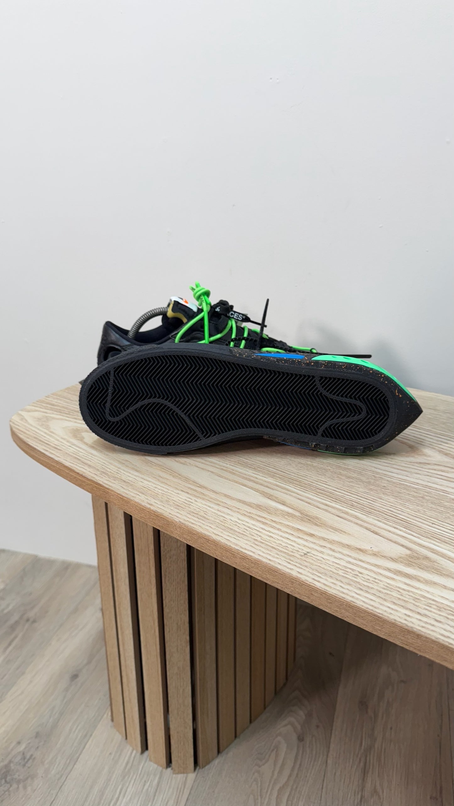 Nike X Off-White Nike Blazer Low Off-white Black Electro Green - Uk 8