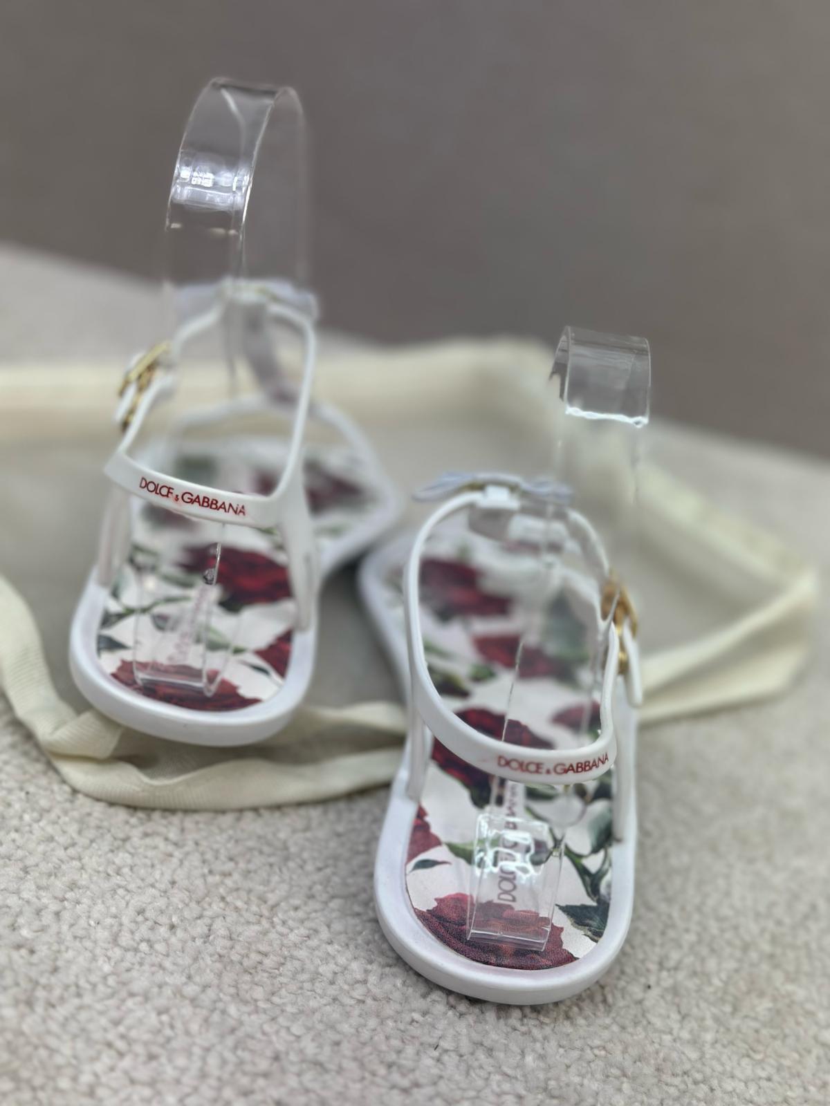 Kids Dolce & Gabbana White Strap Sandal - EU 30