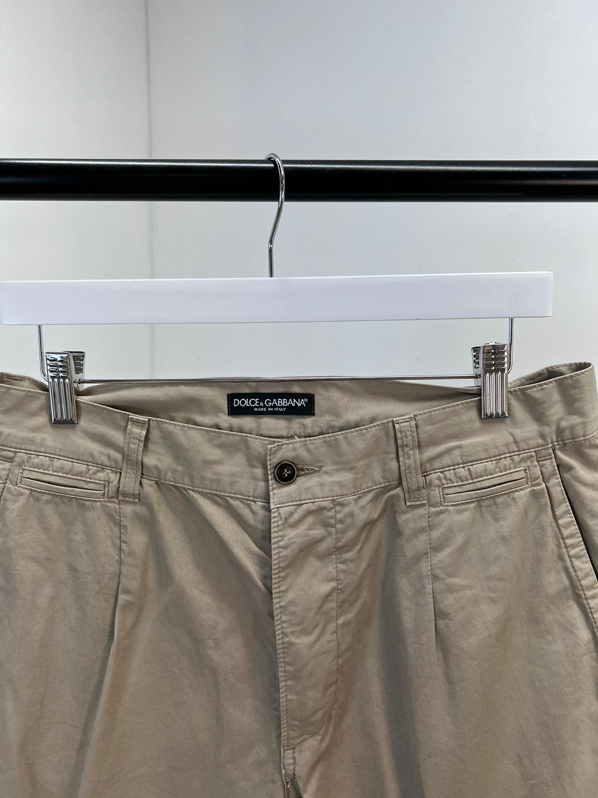 Dolce & Gabanna Beige Straight Leg Chino Trousers DRC(46/S-M)