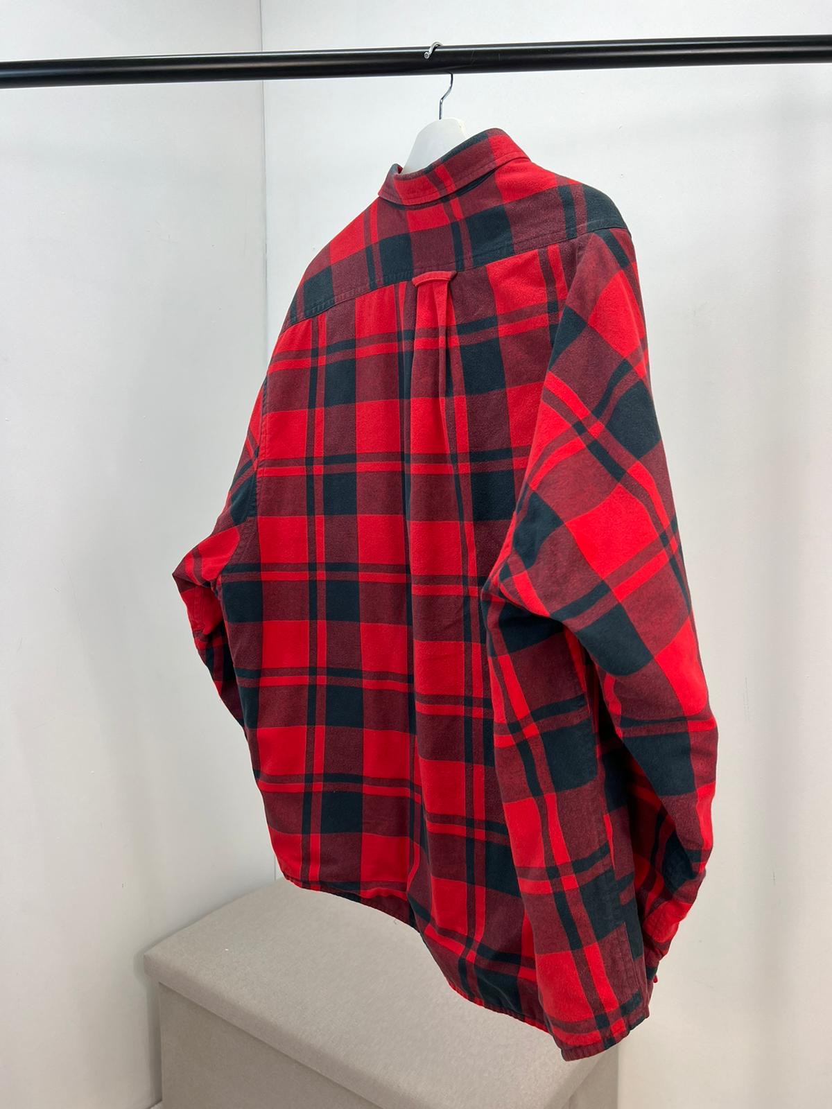 Balenciaga Unisex Red Padded Shacket - Small Oversize