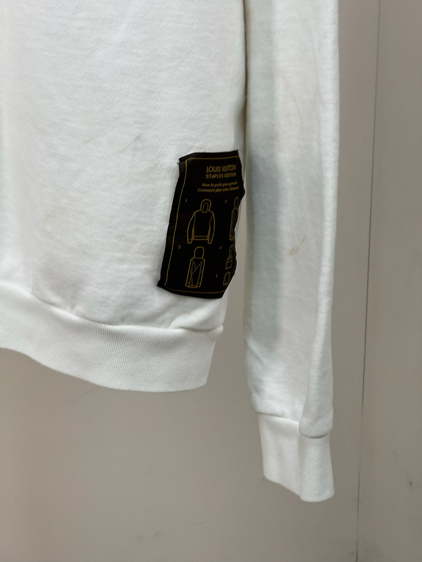 Louis Vuitton White Care Inside Out Hoodie - XXXXL