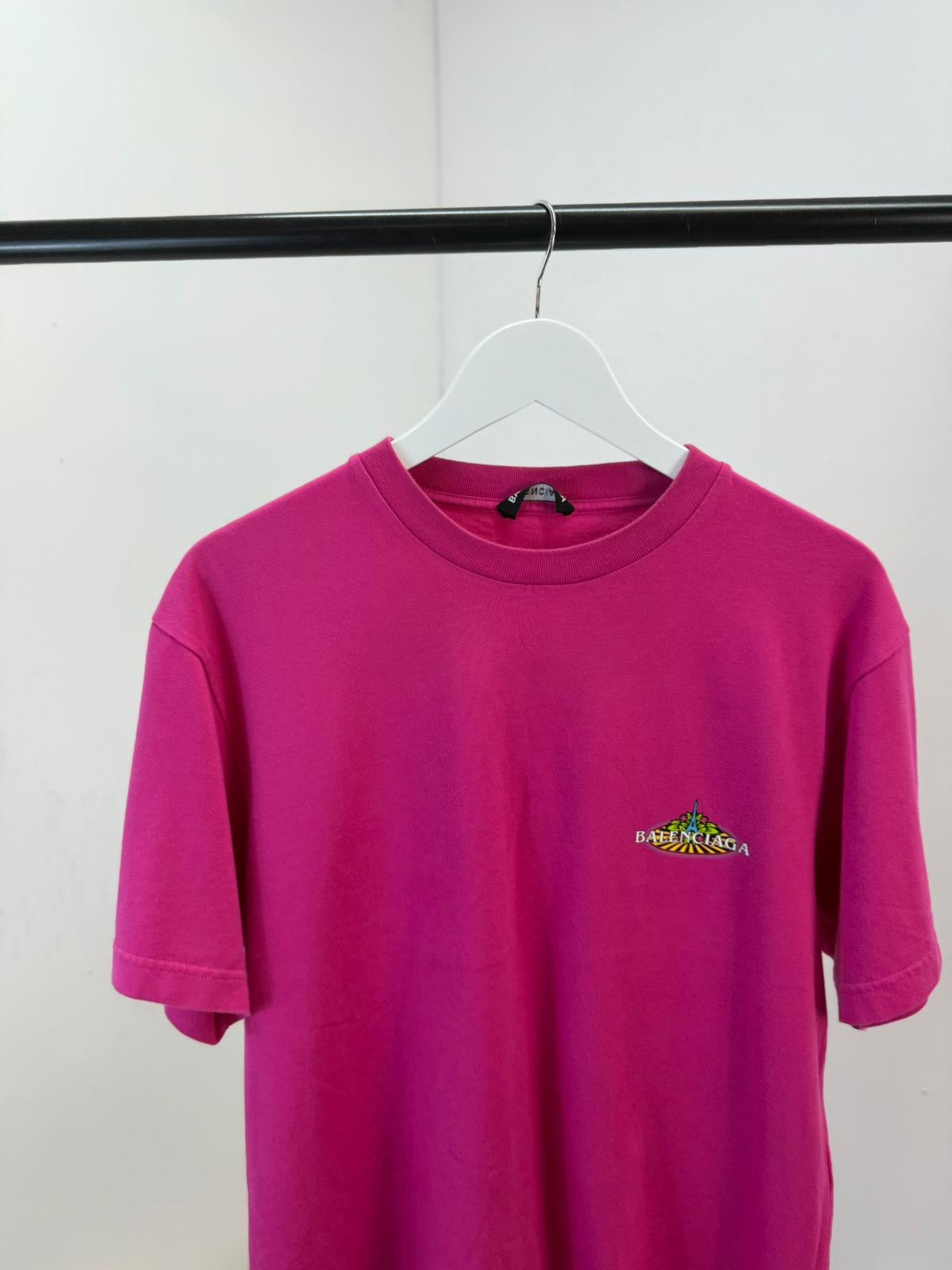 Balenciaga Pink Bonjour T-Shirt -XS Oversize