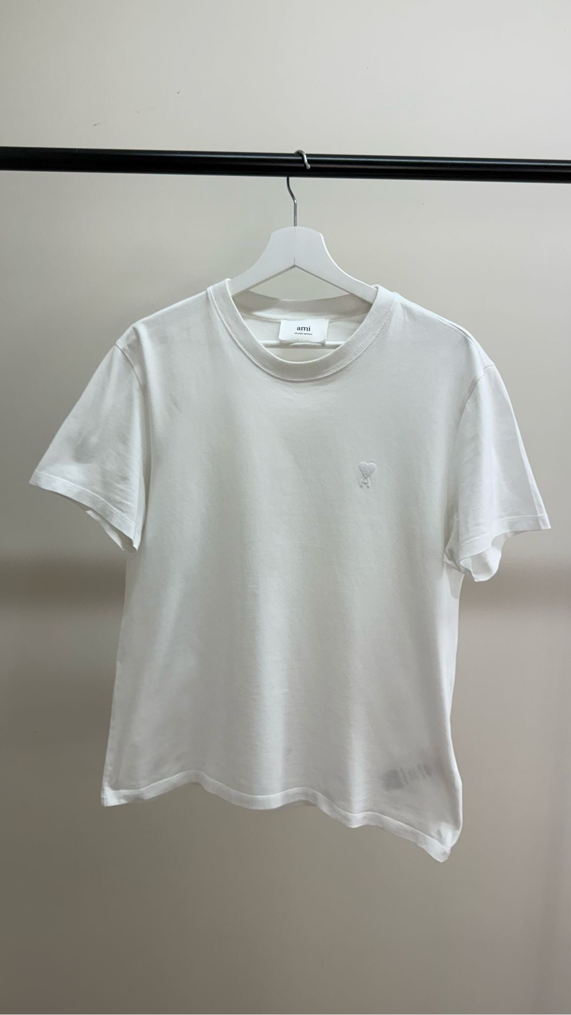 Ami White Heart T-Shirt-Medium