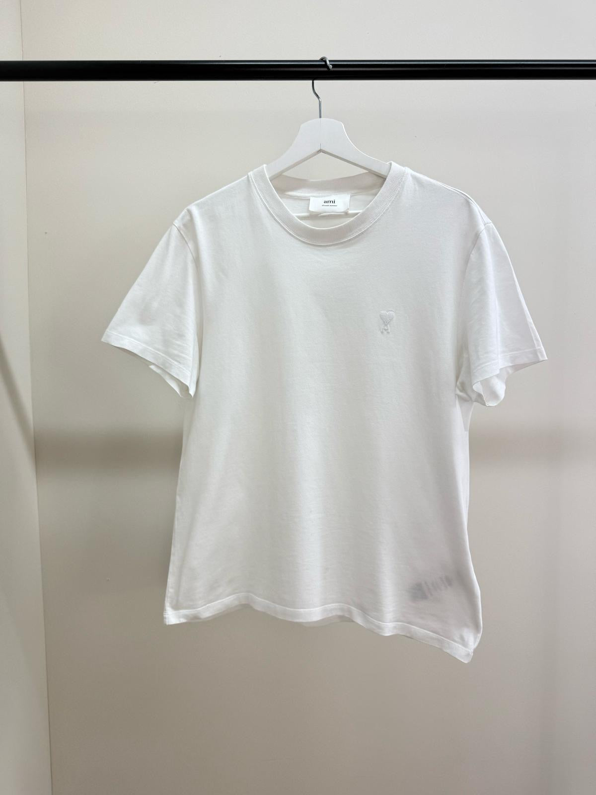 Ami White Heart T-Shirt-Medium