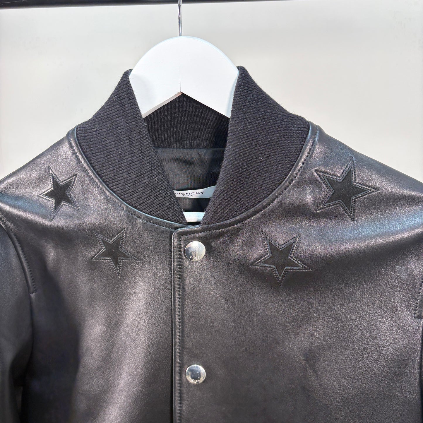 Givenchy Black Leather Jacket – UK46