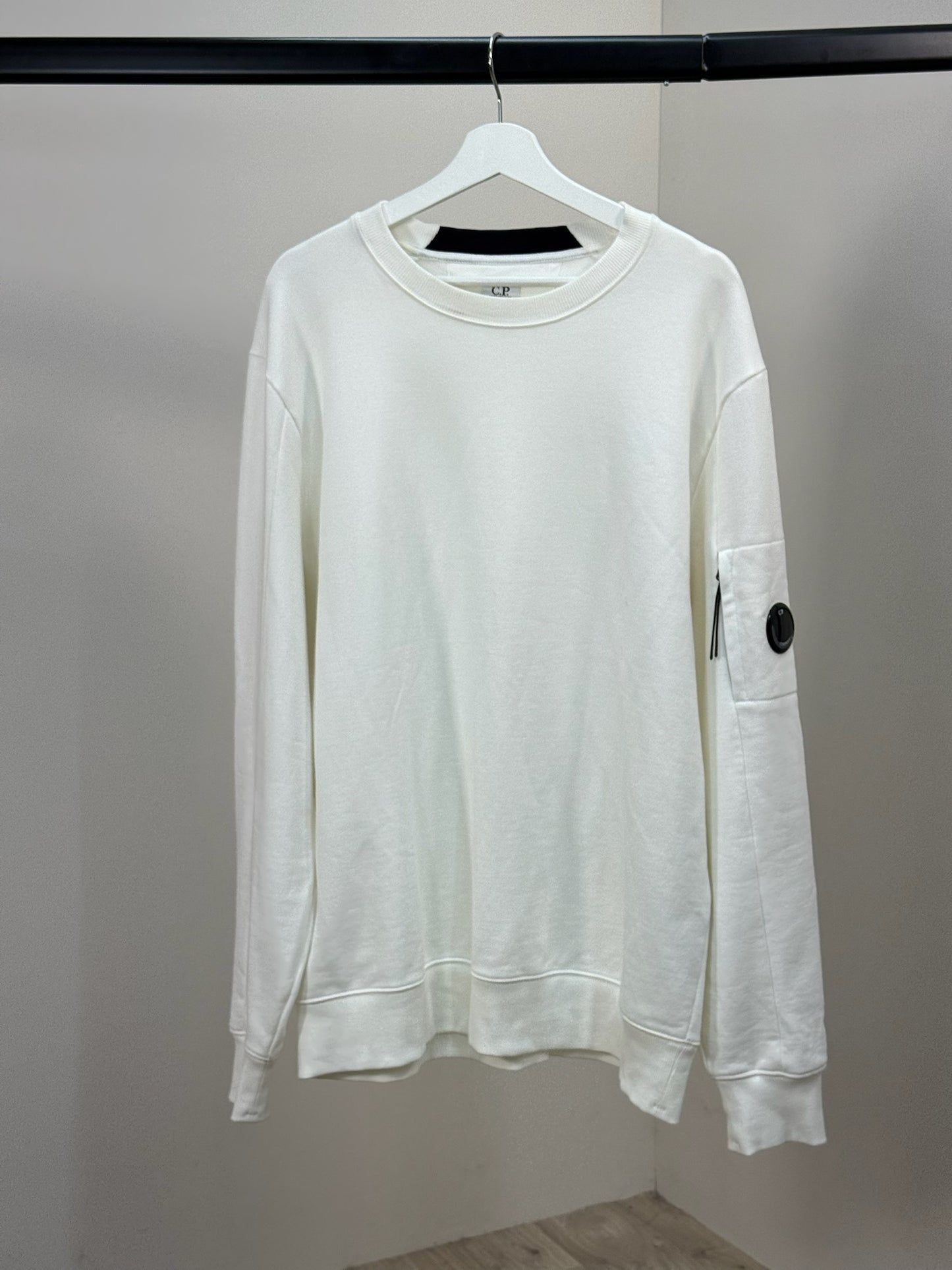 CP Company White Badge Logo Jumper - XXL