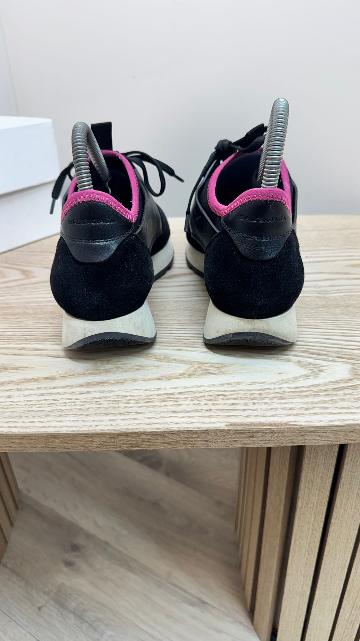 Balenciaga Pink Black Race Runner Trainers – EU 38 / UK 5