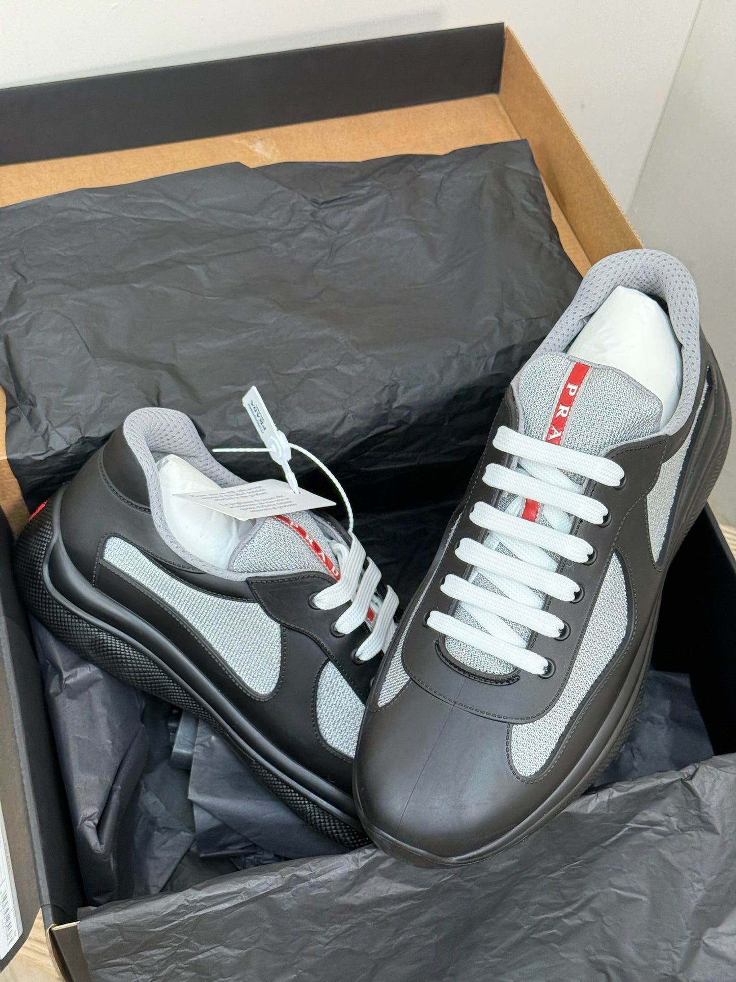 Prada America Cup Soft Rubber Trainers Brand New In Box UK 12
