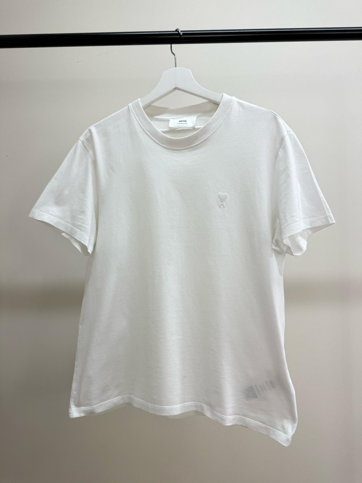 Ami White Heart T-Shirt-Medium