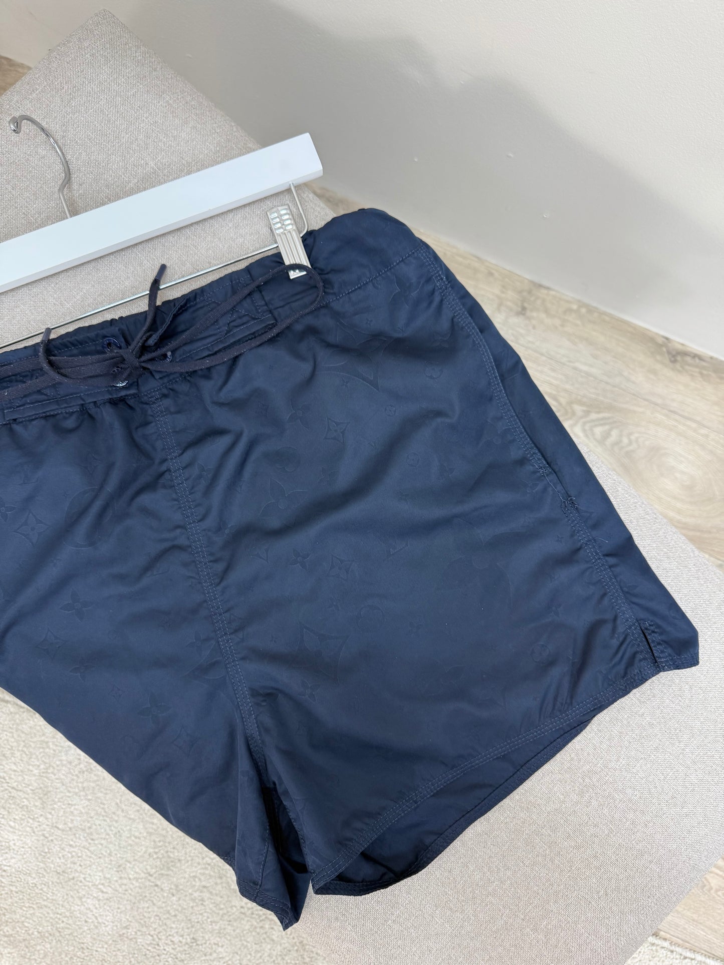 Louis Vuitton Navy Damier Signature Swimshorts - Medium