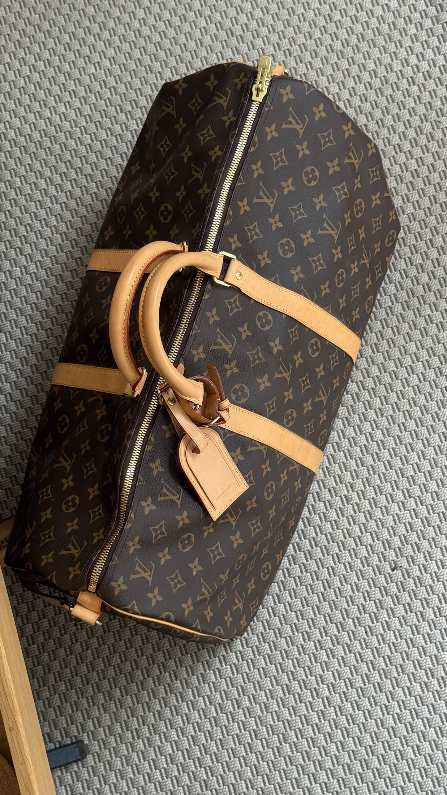 Louis Vuitton Keepall Bandoulière 55 Brown Monogram Bag