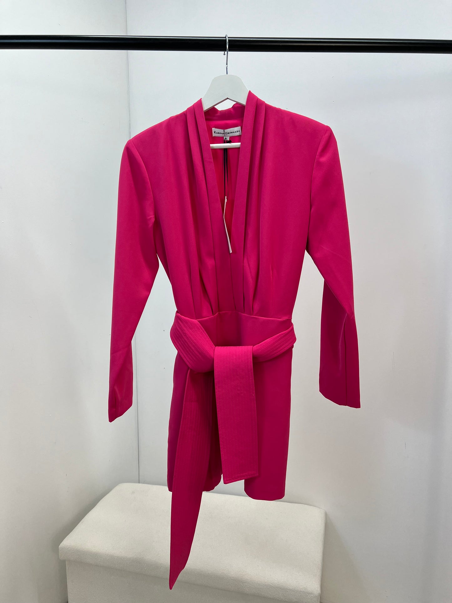 Karina Grimaldi Pink Wrap Around Dress (New In Tags-Small)