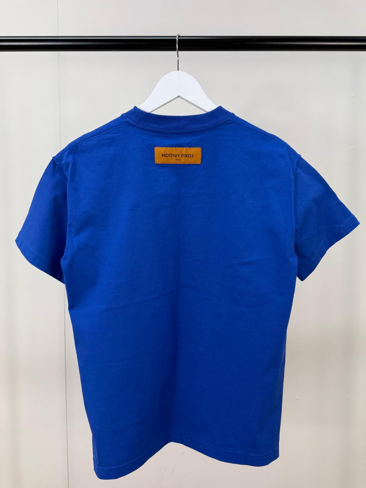Louis Vuitton Blue LV Embossed Logo on Back T-Shirt - XS
