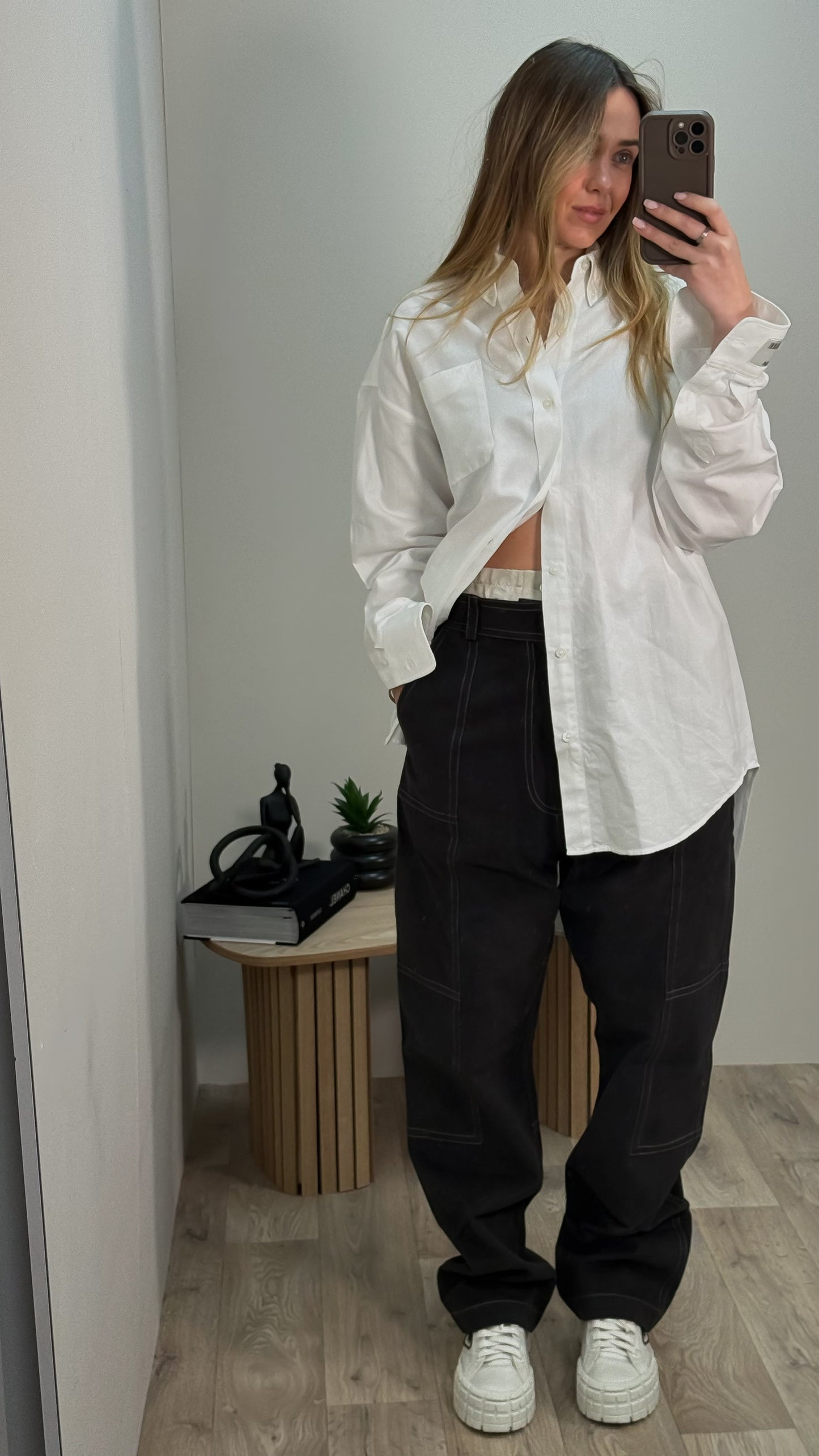 Balenciaga White Unifit Collared Shirt - Small