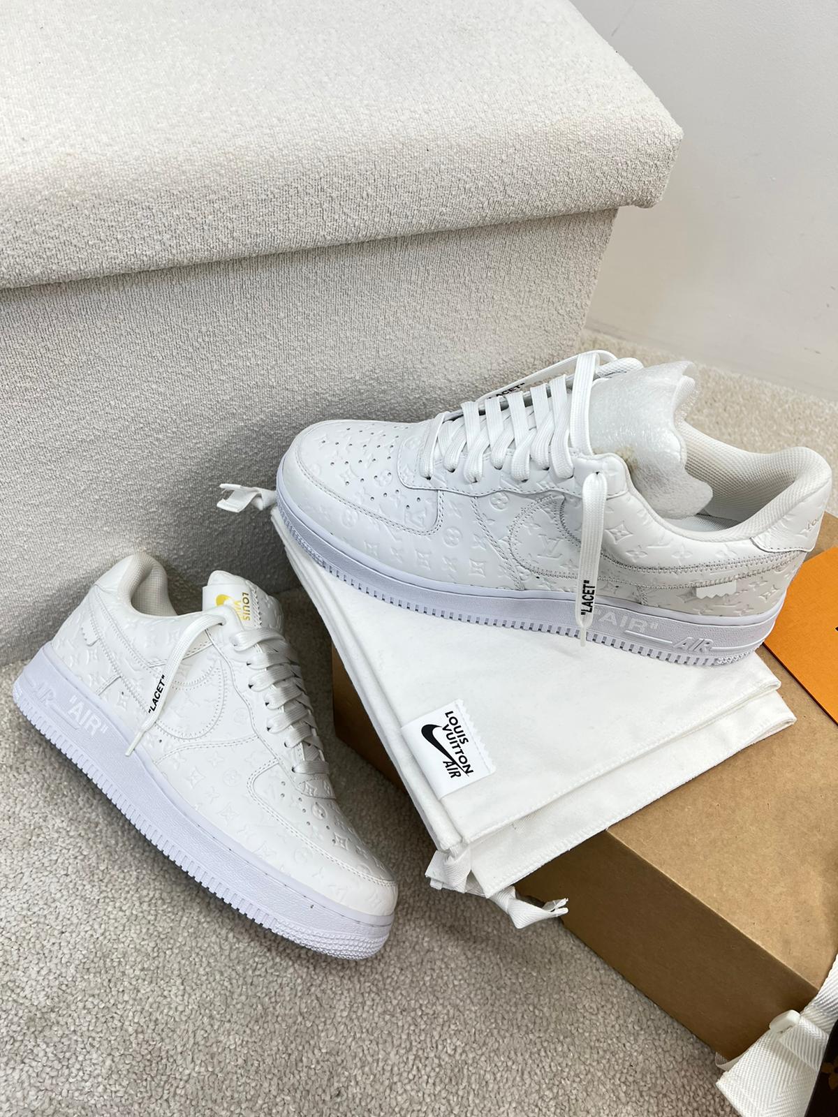 Louis Vuitton And Nike White "Air Force 1" By Virgil Abloh - Brand New In Box US 8/ UK 7.5