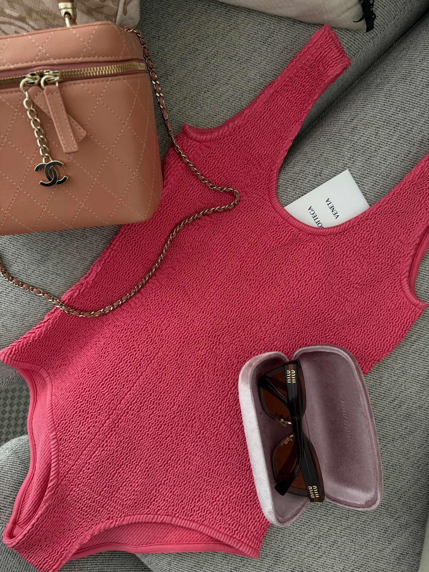 Bottega Veneta Hot Pink Swimsuit , Brand New - UK 8