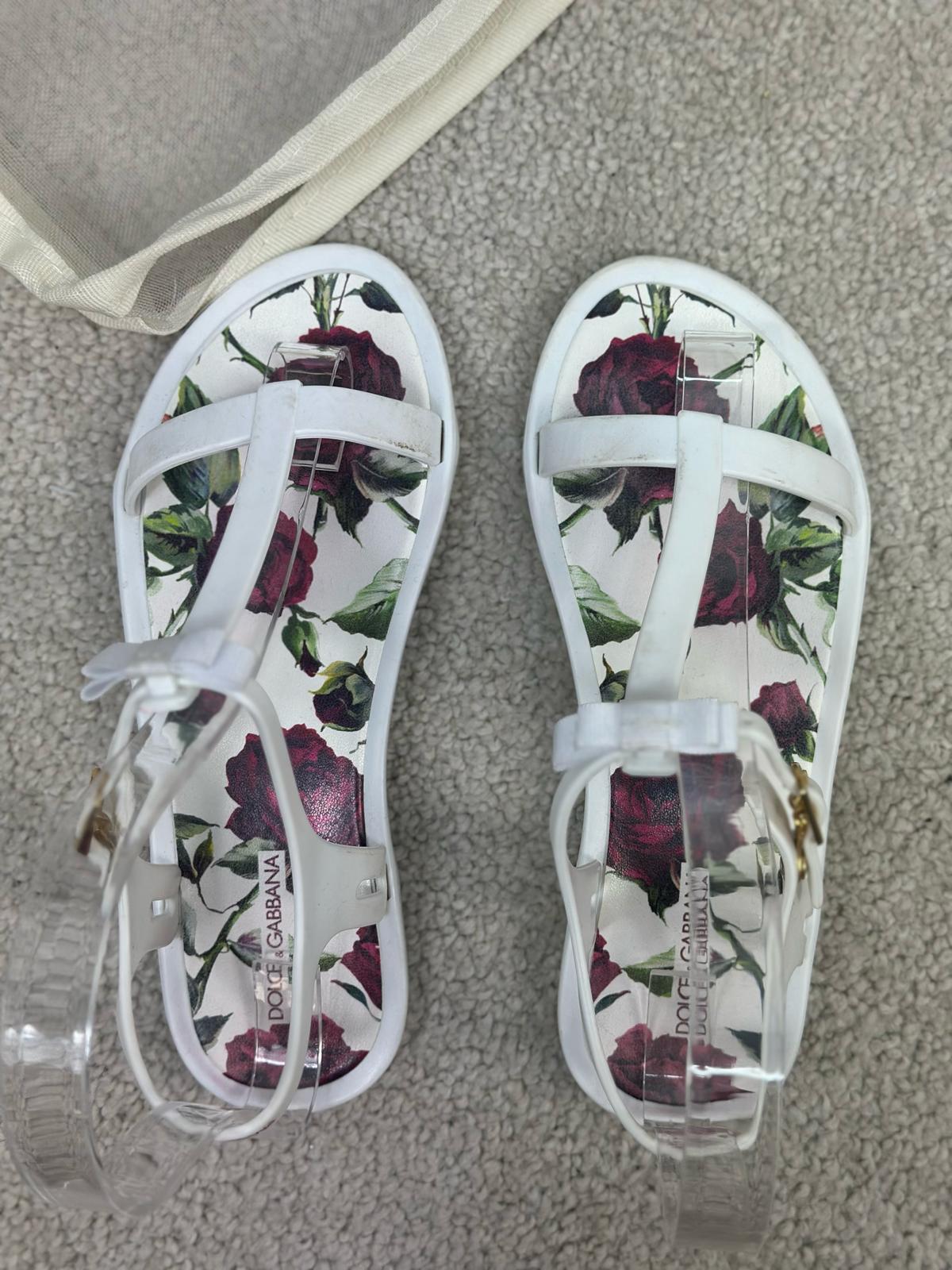Kids Dolce & Gabbana White Strap Sandal - EU 30